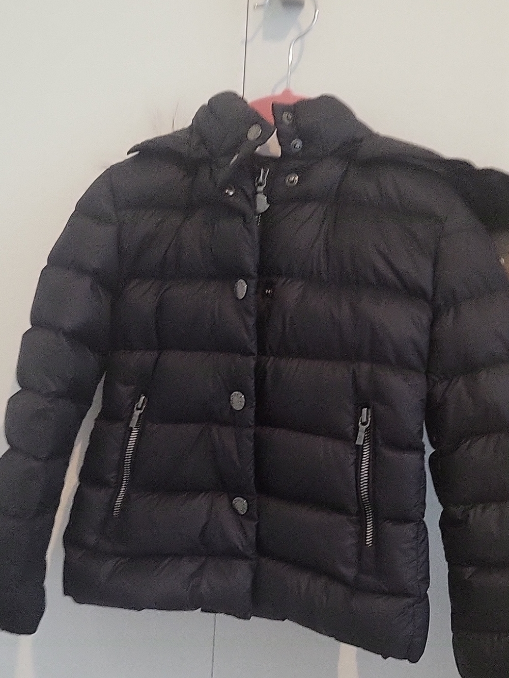 Moncler Black Quilted Puffer Jacket with Zip Pockets